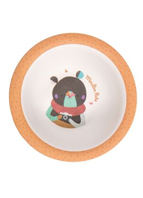 Tigela Bowl Infantil em Bambu Les Jolis Urso Moulin Roty