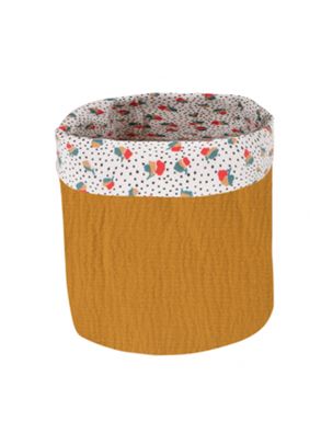 Cesto Organizador Redondo Les Jolis Tecido Ocre Moulin Roty