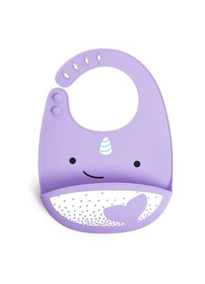 Babador de Silicone Cata Migalhas Zoo Baleia Narval Skip Hop