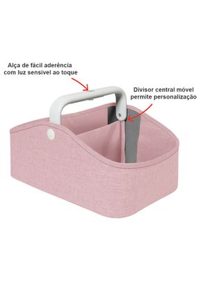 Organizador de Acessórios de Bebê com Led Rosa Skip Hop