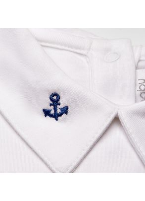 Body Manga Longa Algodão Pima Navy Büp Baby