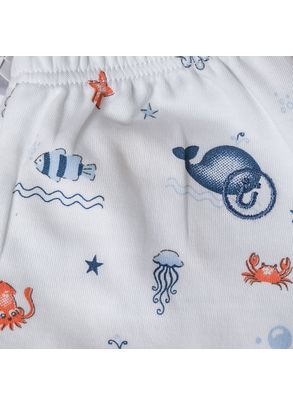 Calça Algodão Pima Fundo do Mar Büp Baby