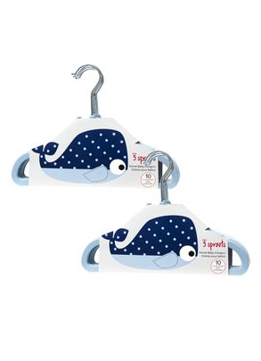 Kit 2 Cabides Antiderrapante de Veludo Azul 3 Sprouts (20 unidades)