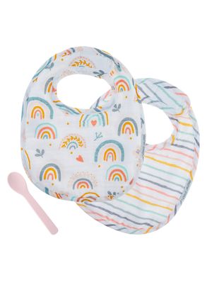 Conjunto de Babadores de Muslin Arco-Ìris Stephen Joseph