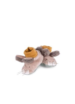 Sapatos para Bebê em Tecido Coelhinho Trois Petits Lapins Moulin Roty