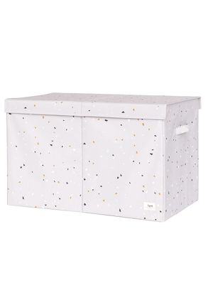 Organizador Retangular Reciclado Estampa Terrazzo Cinza 3 Sprouts