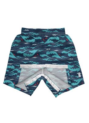 Bermuda de Banho Infantil Veste Fácil Ondas Green Sprouts