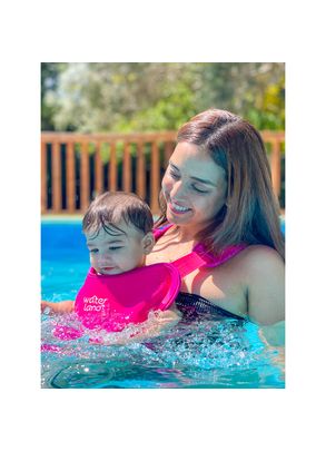 Canguru Impermeável para Bebê Passeio e Piscina em Neoprene Rosa Waterland Baby