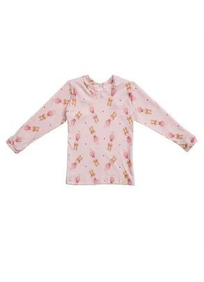 Pijama Manga Longa Infantil Princesa Butterfly