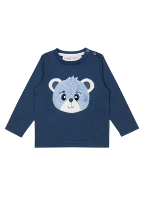 Camiseta Manga Longa Infantil Ursinho Preston Navy Blade And Rose
