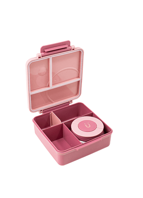 Bento Box com 3 Divisórias e Pote Térmico Rosa Büp One