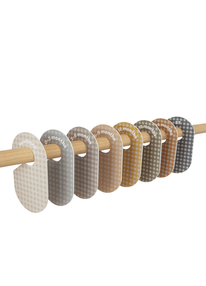 Kit Separador de Cabides de 0 a 2 Anos 8 Peças Xadrez 3 Sprouts