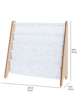 Rack em Material Reciclado para Livros Estampa Blueberry Cinza 3 Sprouts