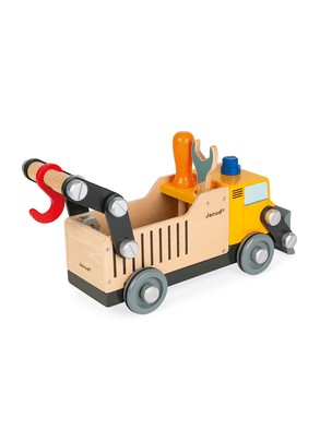 Brinquedo de Madeira Caminhão Trator de Construção Com 43 Peças Brico Kids Janod