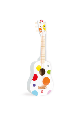 Brinquedo de Madeira Meu Primeiro Violão Branco Confetti Janod