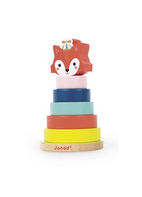 Brinquedo de Madeira Raposa de Empilhar 7 Peças Baby Forest Janod