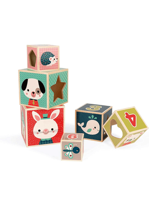 Brinquedo de Madeira Pirâmide de 6 Blocos Baby Forest Janod