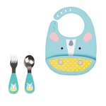 KIT-TALHERES-E-BABADOR-CATA-MIGALHAS-ZOO-UNICORNIO-SKIP-HOP