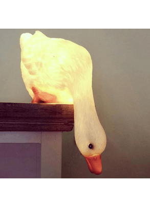 Luminária Abajur Infantil Patinho Branco Olhando Para Abaixo Egmont Toys