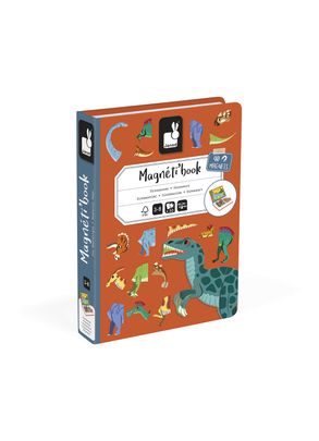 Livro Magnético Misture e Combine Dinossauros 50 Peças Janod