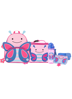Kit Escolar Completo Com Mochila Infantil Zoo Borboleta Skip Hop