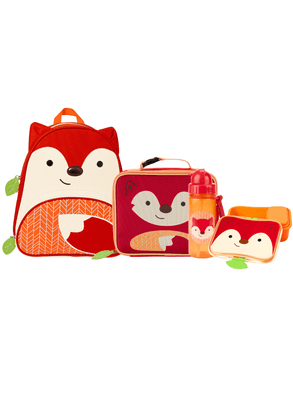 Kit Escolar Completo Com Mochila Infantil Zoo Raposa Skip Hop