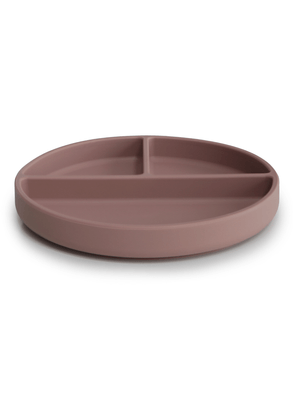 Prato de Silicone com Divisórias e Ventosa Rose Mushie