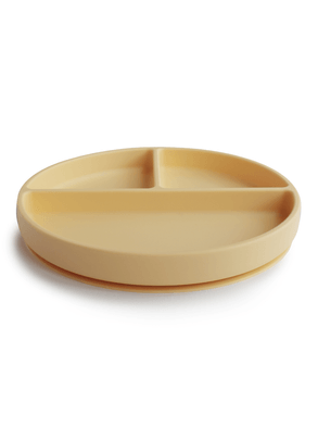 Prato de Silicone com Divisórias e Ventosa Amarelo Mushie