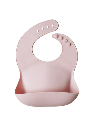 Babador Cata-migalha de Silicone Rosa Mushie