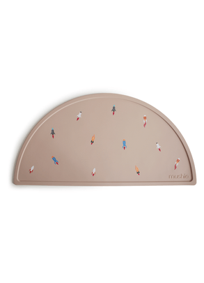 Jogo Americano de Silicone Marrom Foguete Mushie