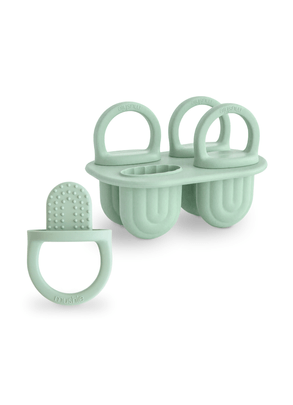 Forminha de Picolé de Silicone Arco-Íris Verde Mushie