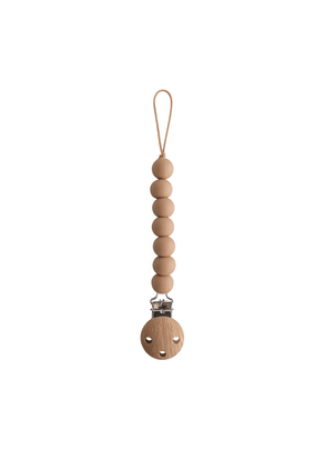 Prendedor de Chupeta com Bolinhas de Silicone Nude Mushie