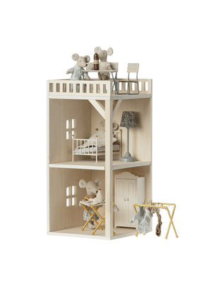 Brinquedo De Madeira Mini Anexo Casinha De Boneca Creme Fazendinha Maileg