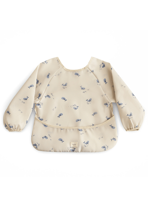 Babador Avental Com Mangas Longas Baleia Mushie