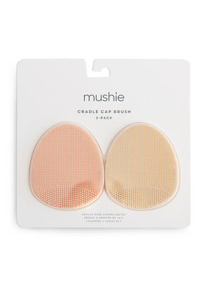 Escovas Para Crosta Láctea De Silicone Rosa E Areia Mushie