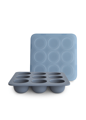 Forminha De Silicone Azul Mushie