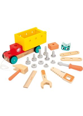 Brinquedo De Madeira Caminhão Para Montar E Passear  Brico Kids Janod