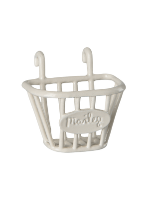 Brinquedo Mini Cesta Branca Para Triciclo Para Ratinho Maileg