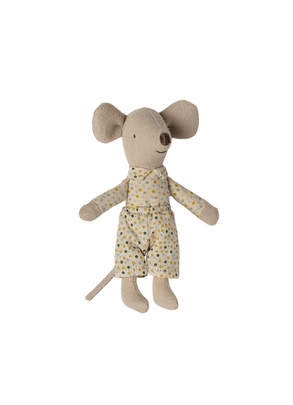 Kit Pelúcia Ratinho Irmão Mais Novo Conjunto Blusa E Bermuda Com Caixa De Fósforo Maileg