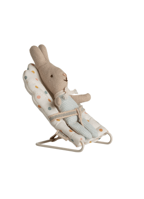 Brinquedo Mini Cadeirinha De Ninar Poá Para Ratinho Maileg