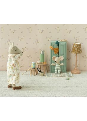 Brinquedo Mini Guarda-Roupa Duas Portas Azul Claro Para Ratinho Maileg