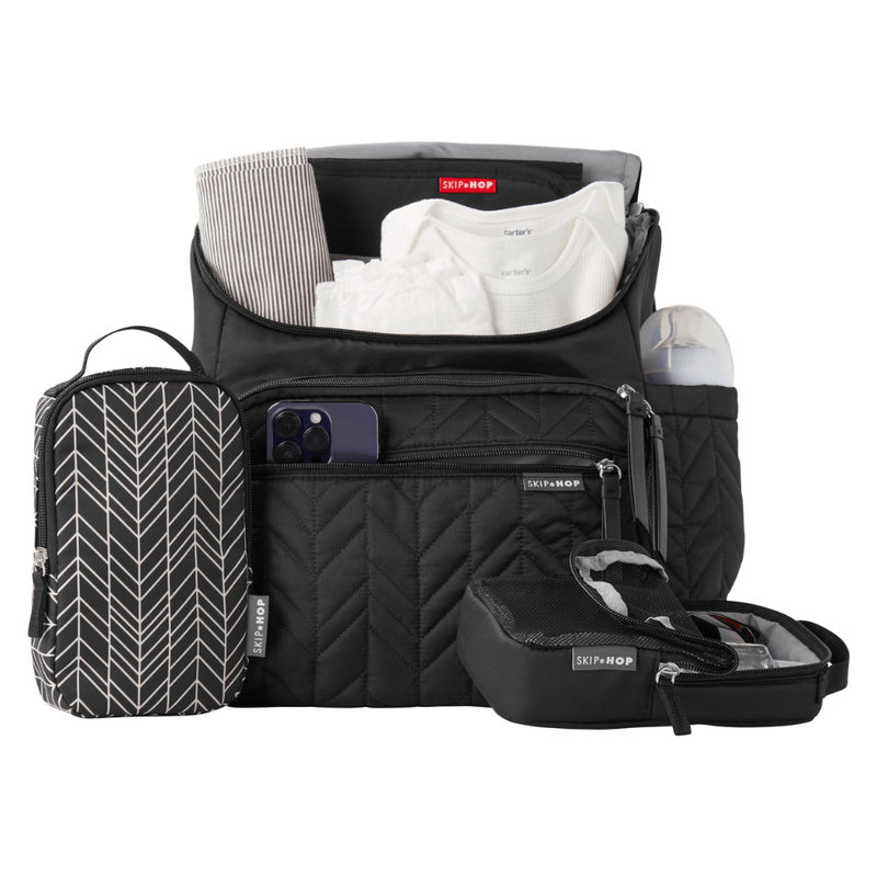 3683 - BOLSA MATERNIDADE MOCHILA FORMA PRETO - 04